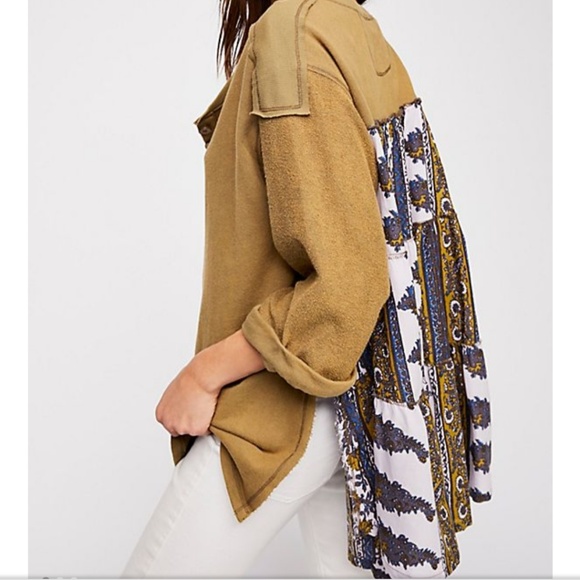 Free People Tops - Free People Cool Baby Pullover, color 'Army Combo'